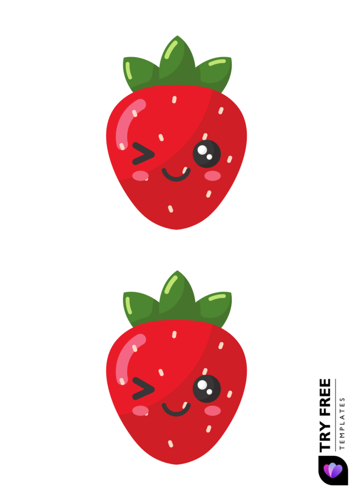 Free Red Printable Strawberries