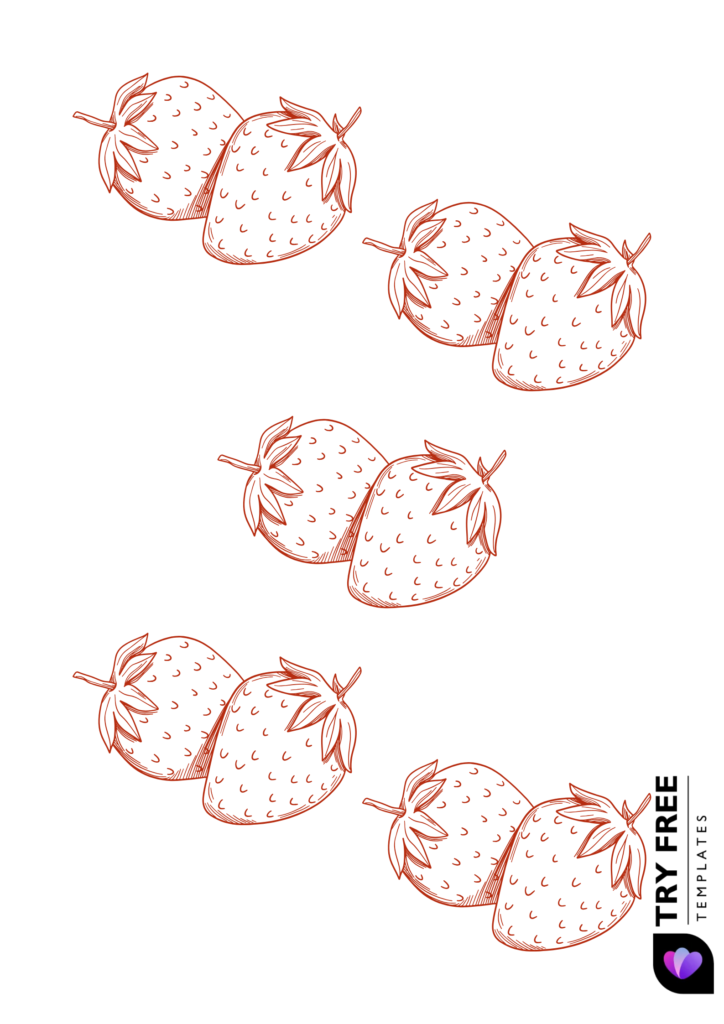 Free Unique Printable Strawberries