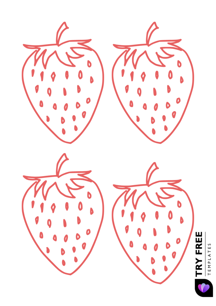 Free Unique Printable Strawberries