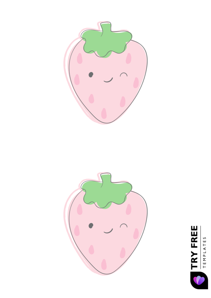 Free Unique Printable Strawberries
