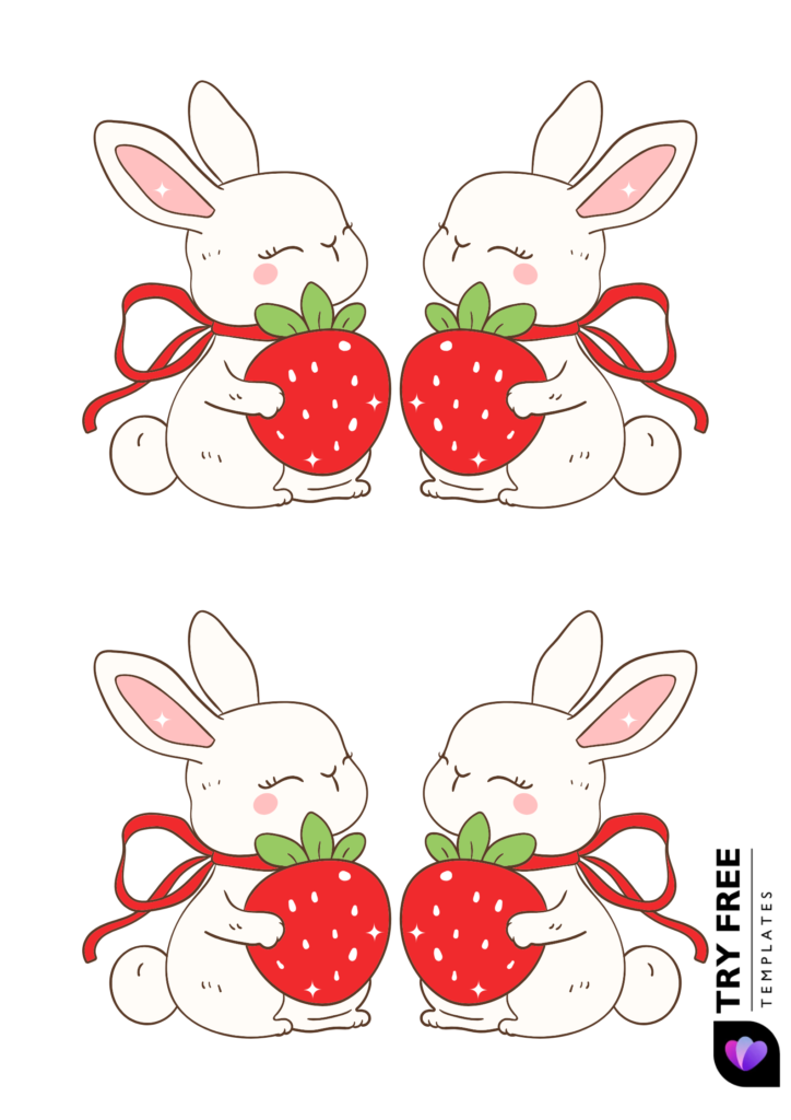 Free Unique Printable Strawberries