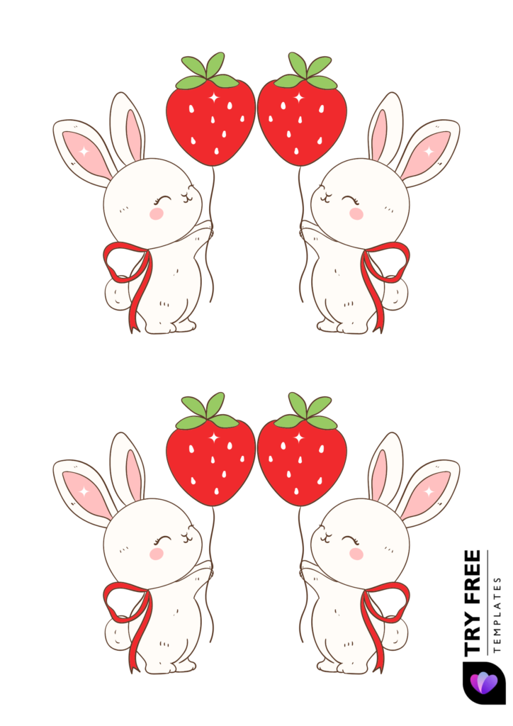 Free Unique Printable Strawberries