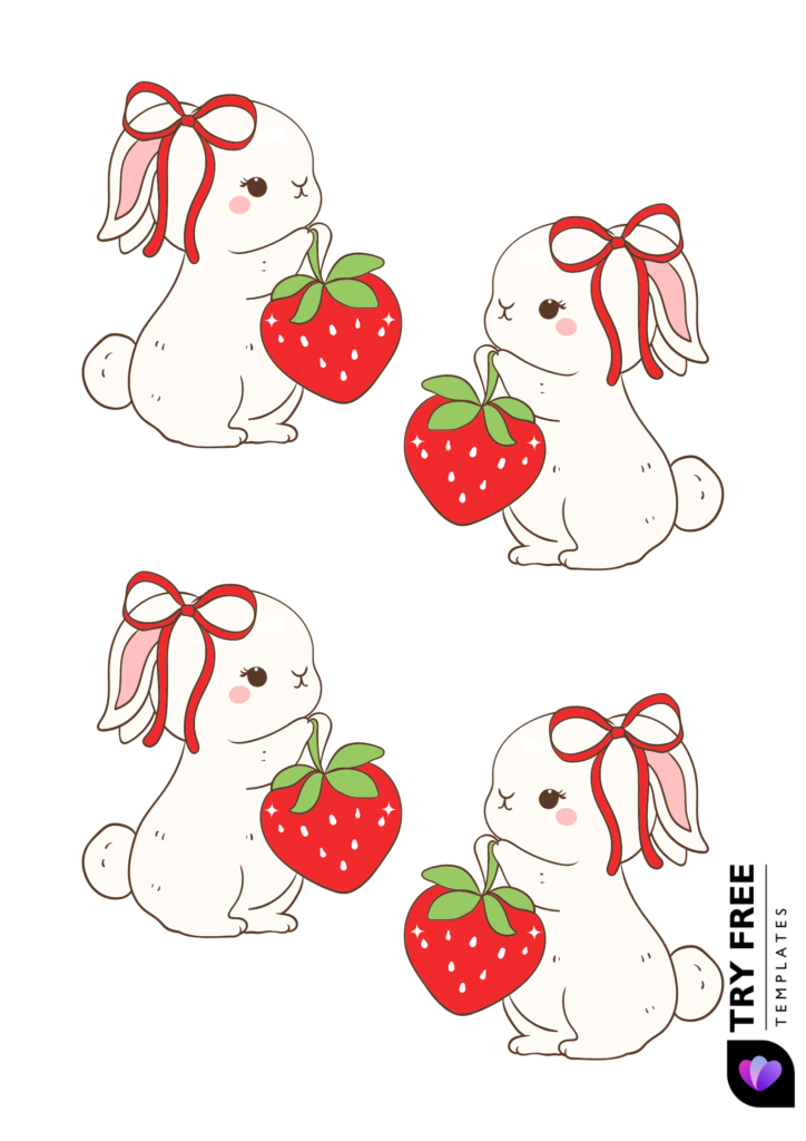 Free Unique Printable Strawberries