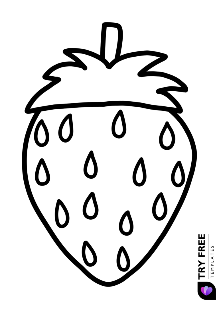 Free Strawberry Template By tryfreetemplates.com
