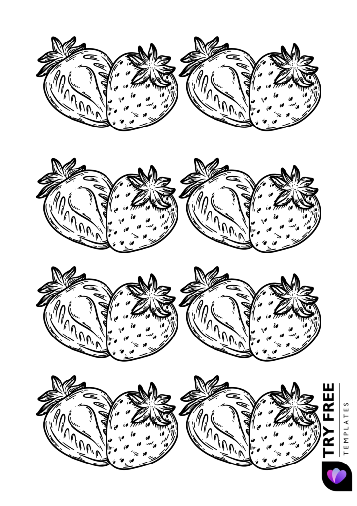Free Small Printable Strawberry Templates