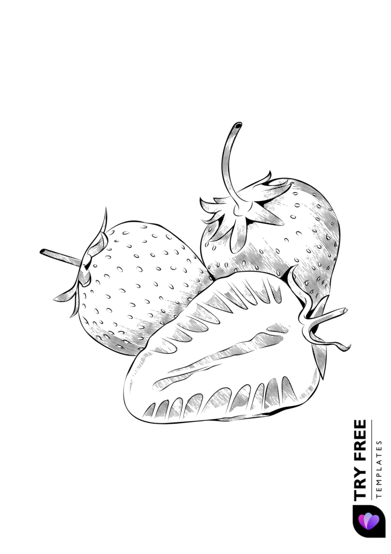 Free Strawberry Template By tryfreetemplates.com