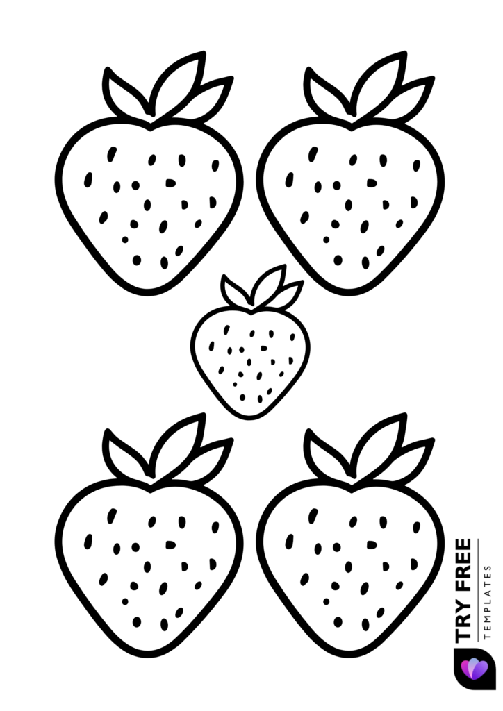Free Small Strawberry Template