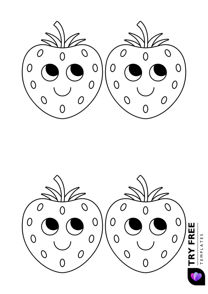 Free Small Strawberry Templates