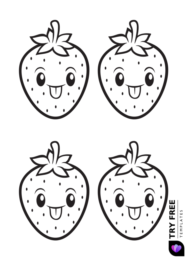 Free Small Strawberry Templates