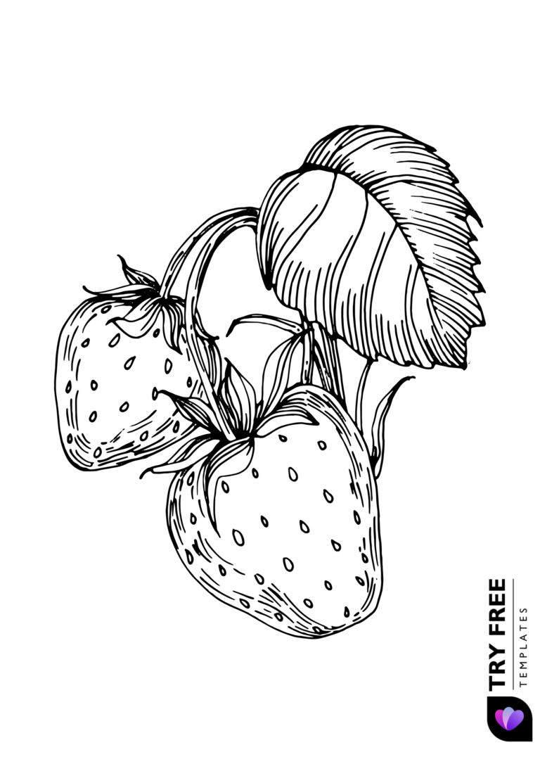 Free Strawberry Template By tryfreetemplates.com