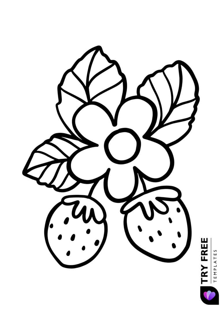 Free Strawberry Template By tryfreetemplates.com