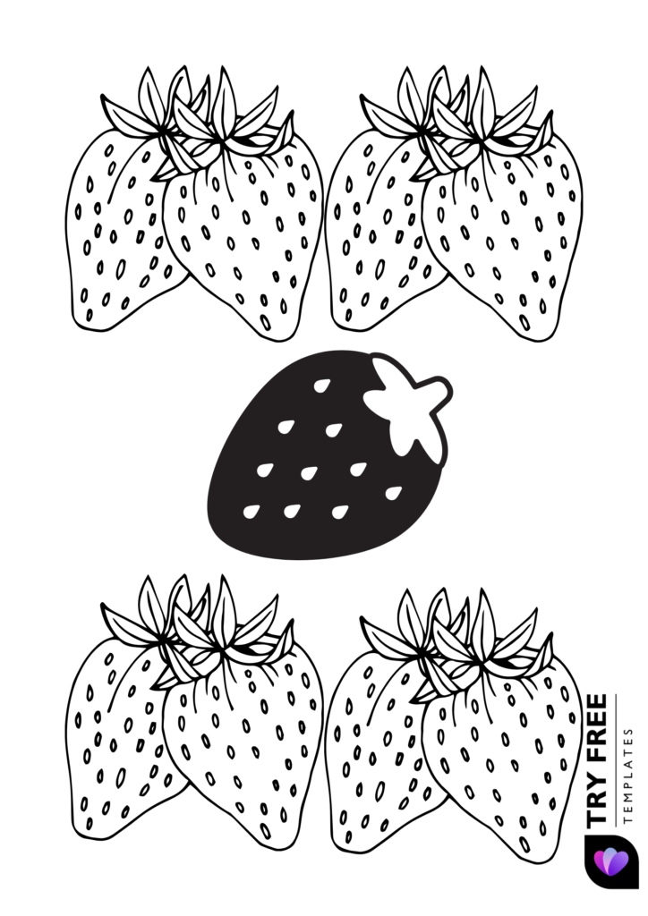 Free Small Strawberry Template