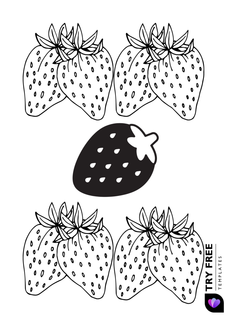 Free Printable Strawberry Templates for Crafts and Decor - Try Free ...