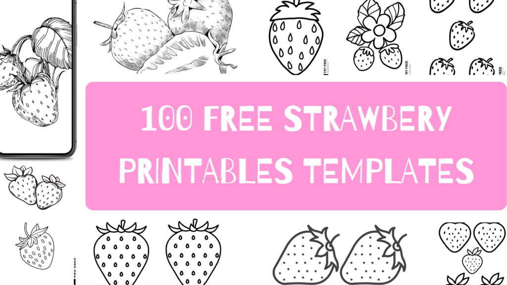 100 Free Strawberry Template