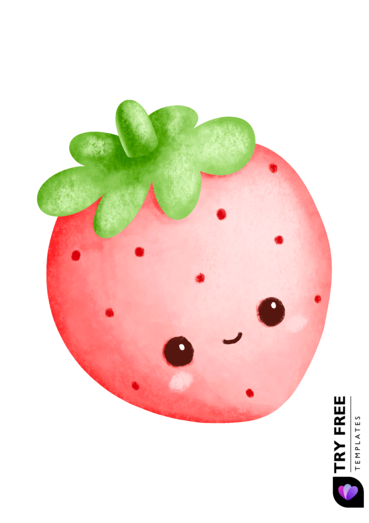Free Red Printable Strawberries