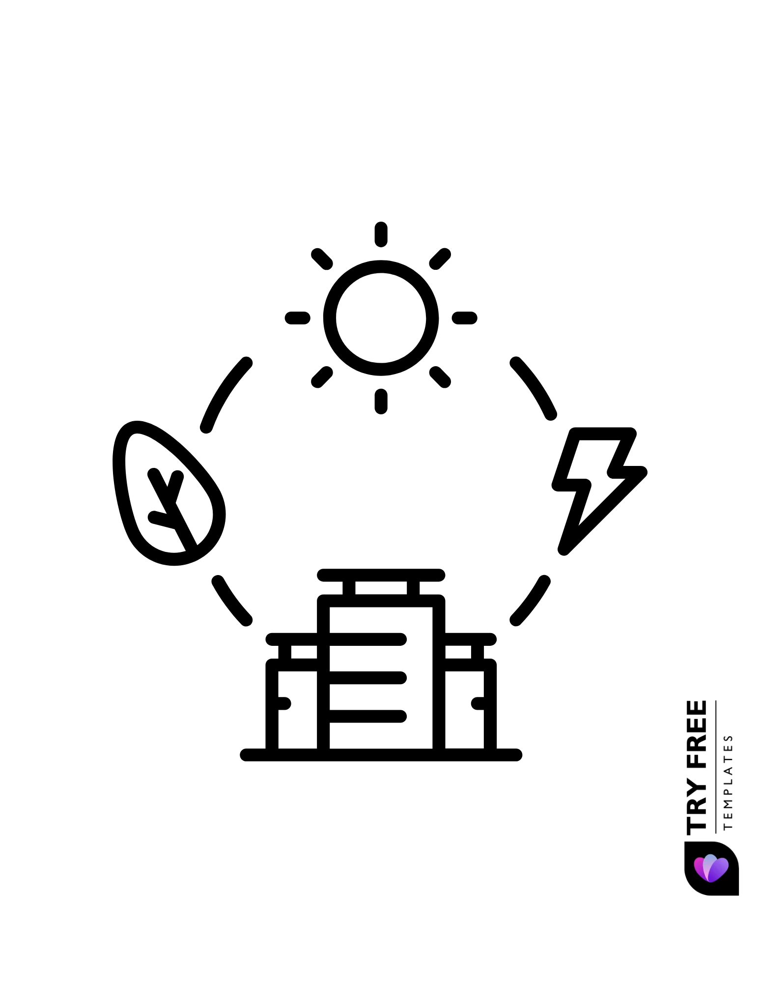 Lightning bolt templates