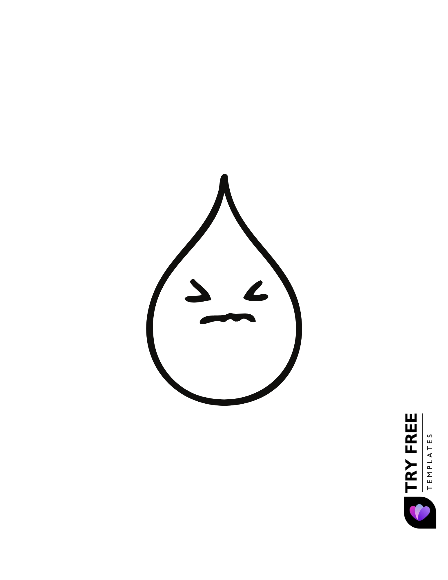 printable RainDrop templates