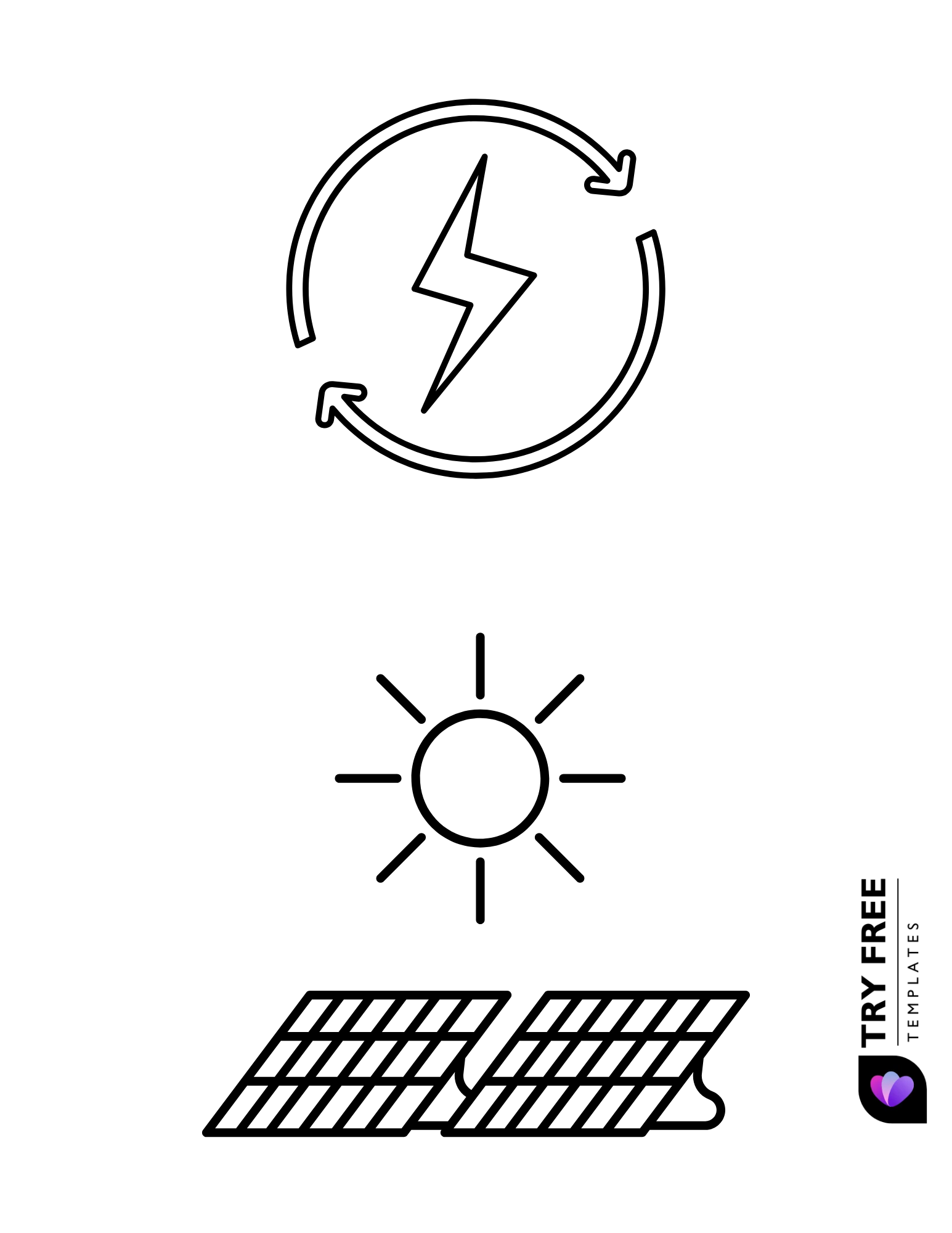 Lightning bolt templates