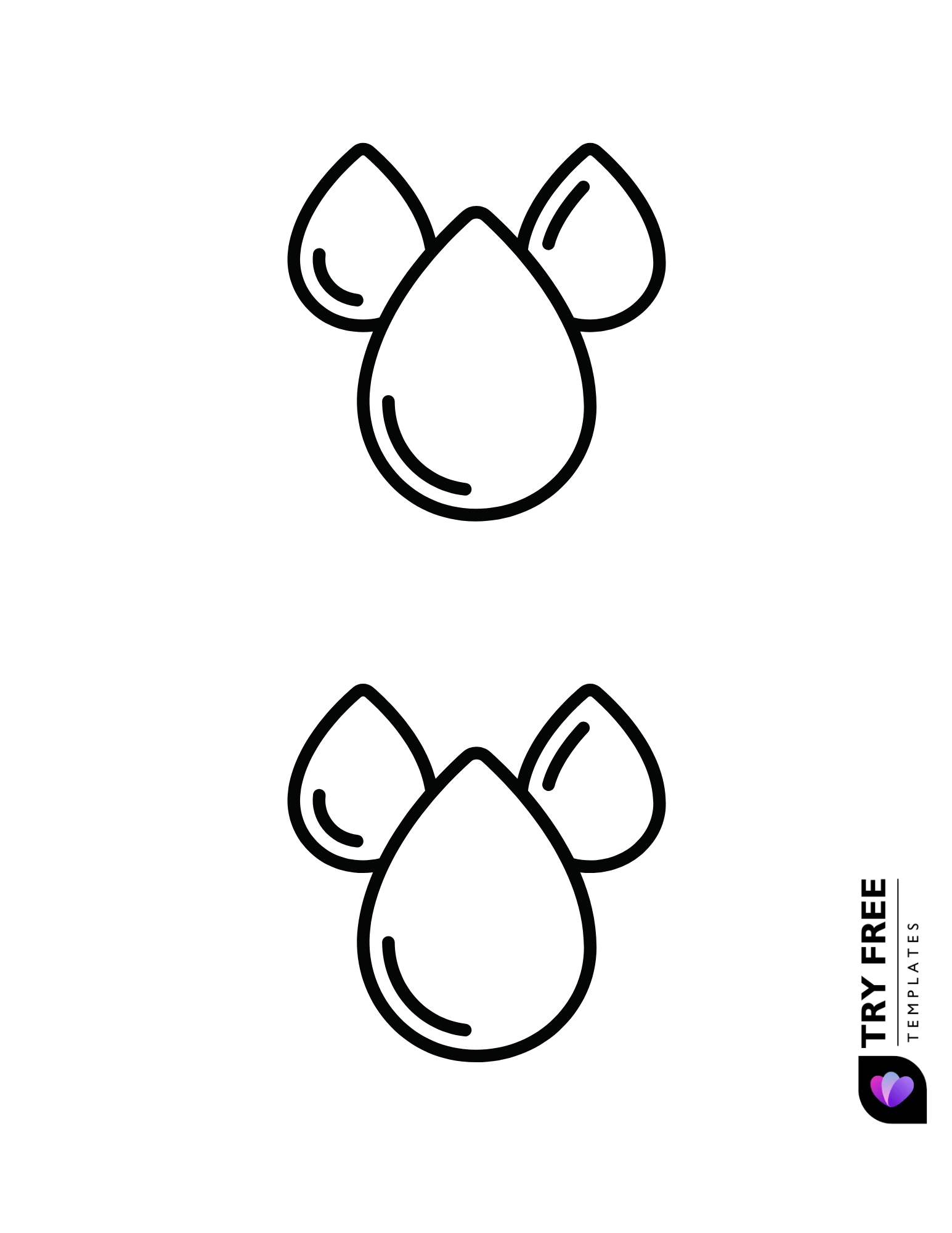printable RainDrop templates