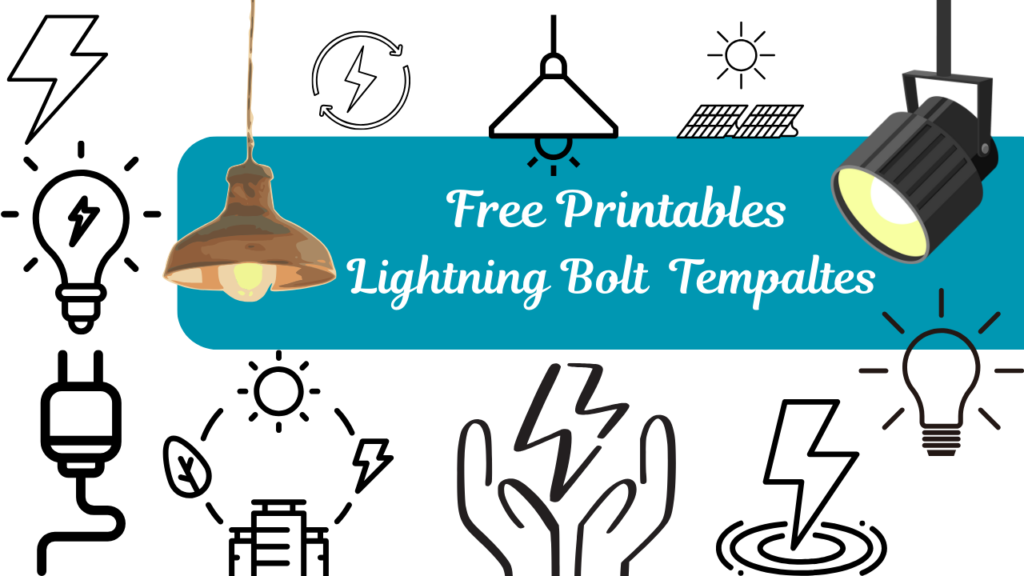 Printable Lightning Bolt Templates