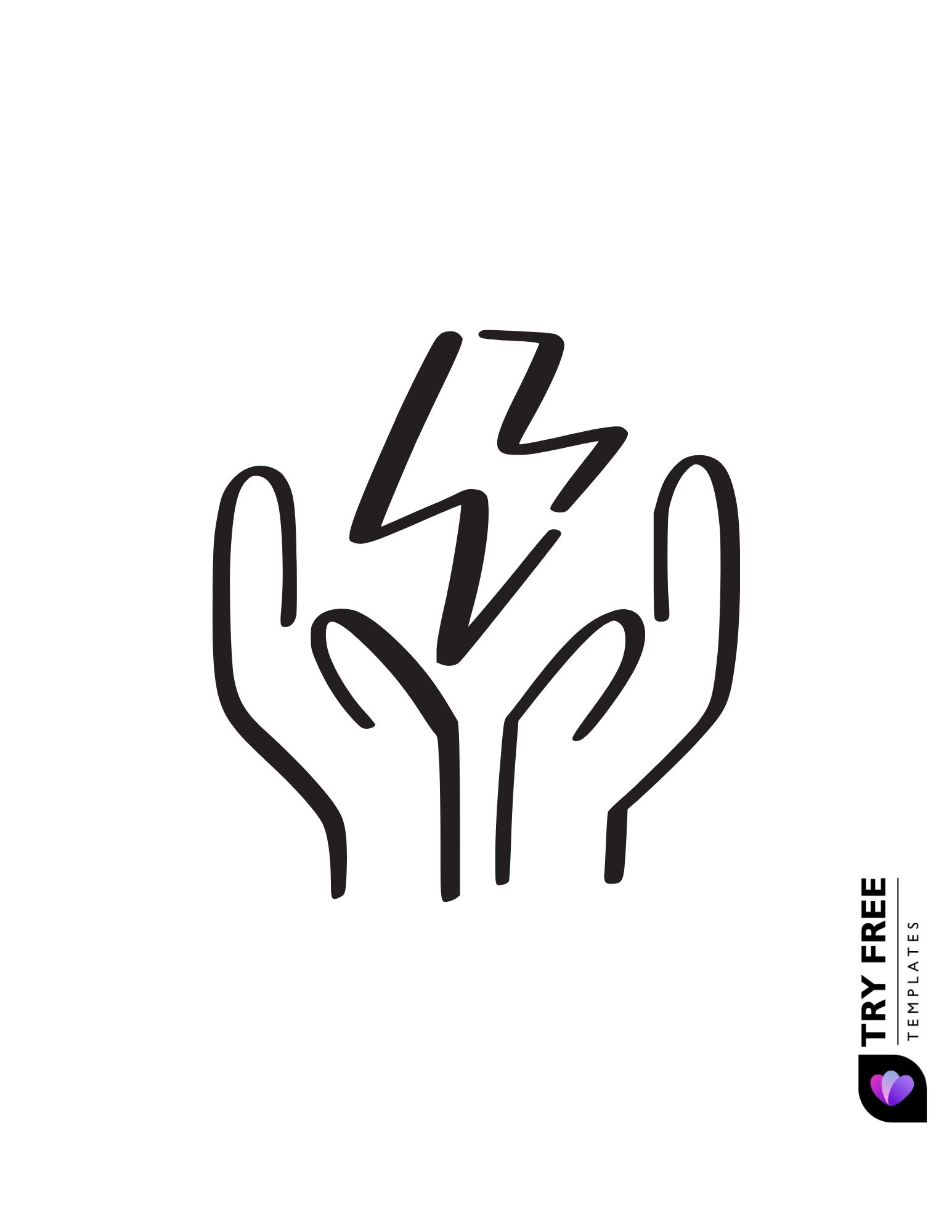 Lightning bolt templates