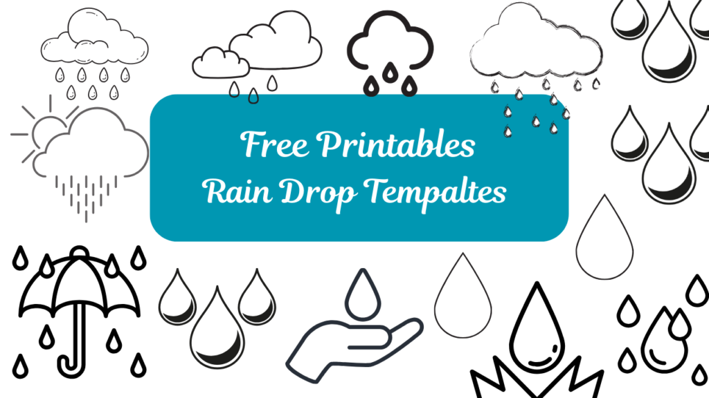 Rain Drops Printable Templates