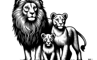 The Royal Lion Family Drawings