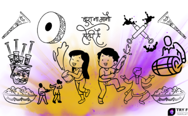 Holi Coloring Pages