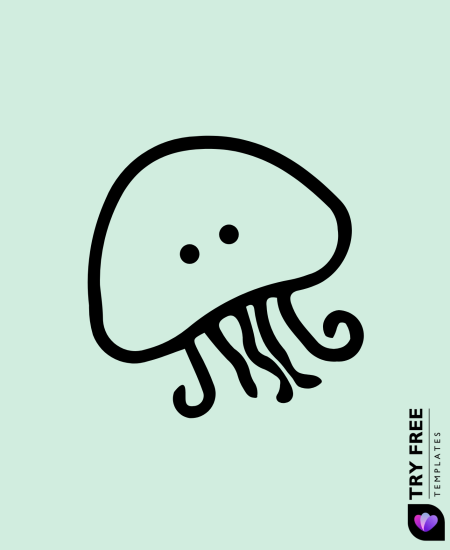 Jellyfish Doodle Drawing