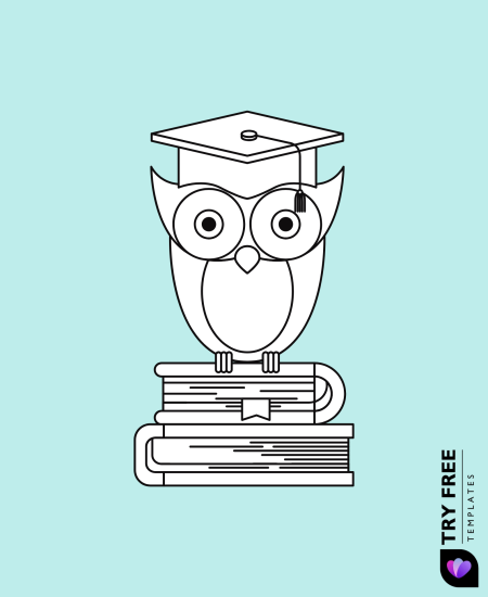 Graduation Owl Scholar drawings