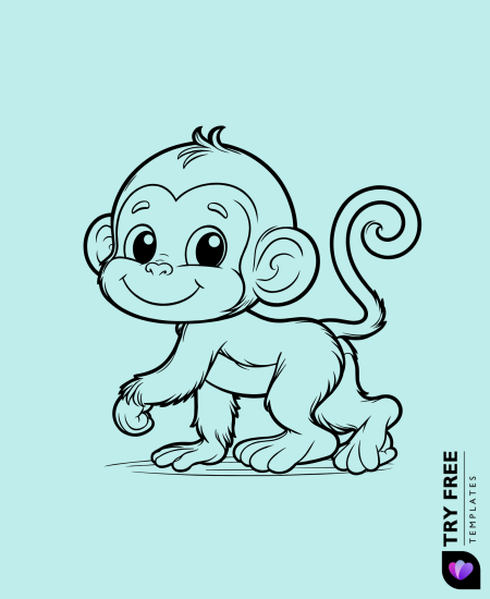 Cute Monkey Drawings