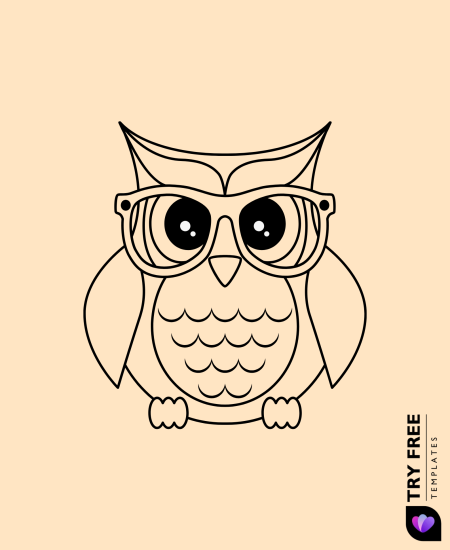 Geek Chic Owl drawings