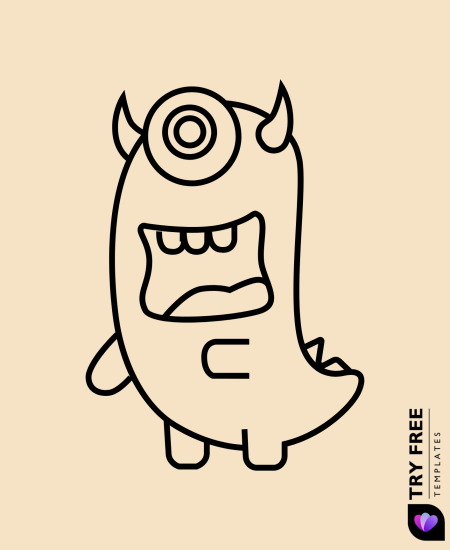 Goofy Monster Doodle