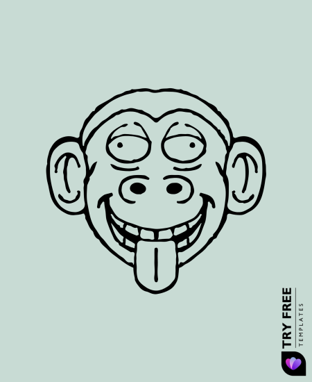 Goofy Monkey Face Expression