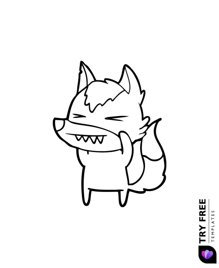 Cheeky Fox Doodle Drawing