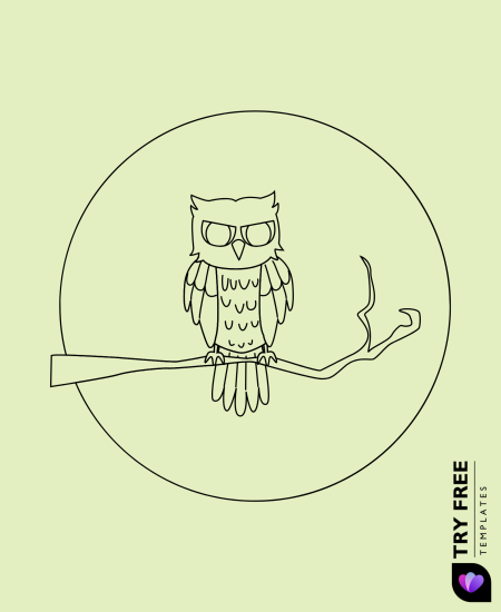 Midnight Watcher owl drawings
