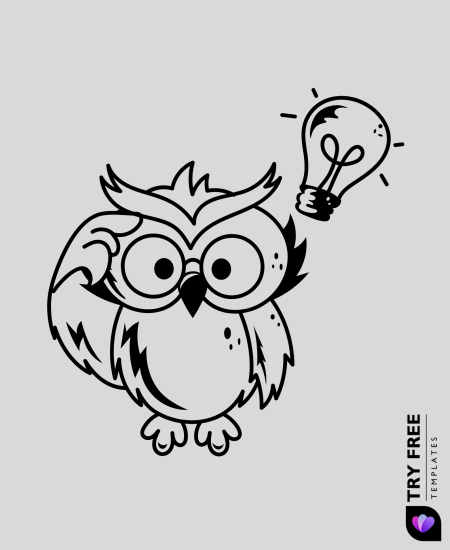 Bright Idea Owl drawings