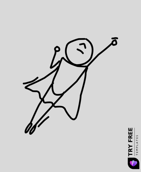 Superhero Stick Figure