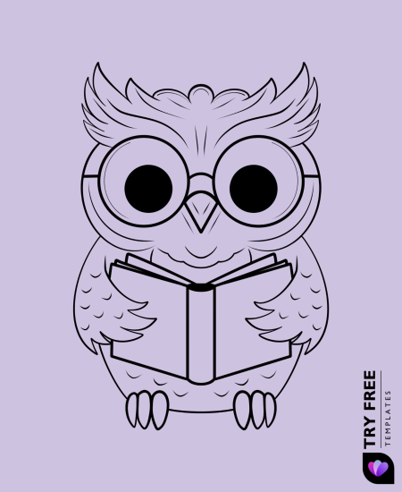 Bookworm Owl Drawings