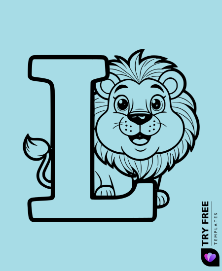 L for Lion Drawings
