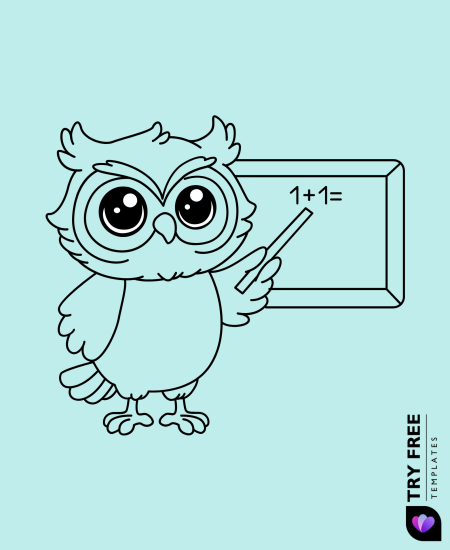 Teaching Time Owl Drawings