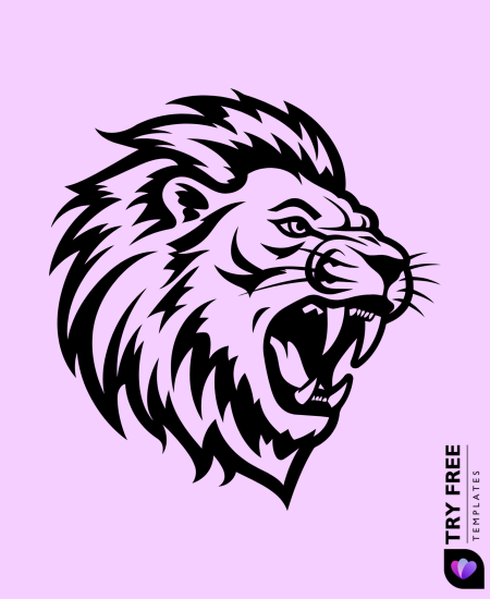 Roaring Rage! Lion Face Drawings