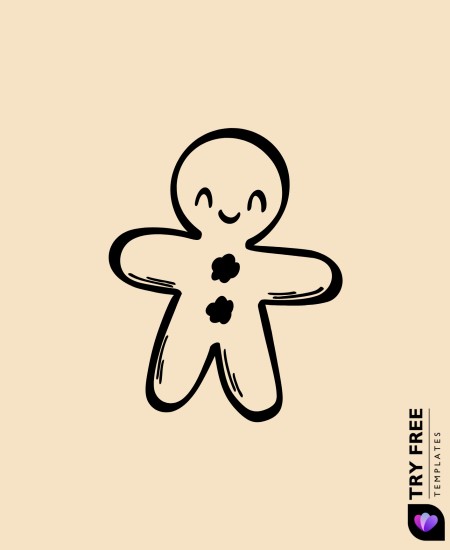 Smiling Gingerbread Buddy ​