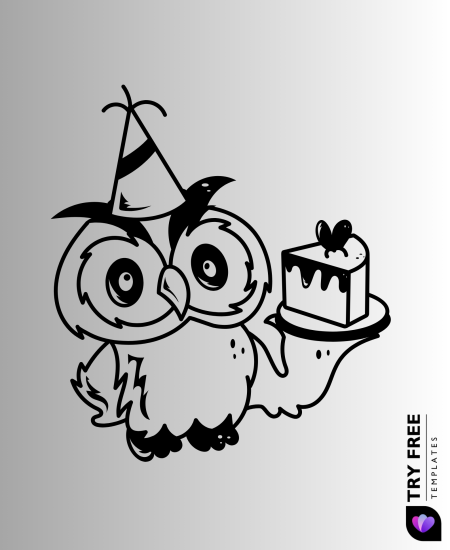 Party Owl Drawings