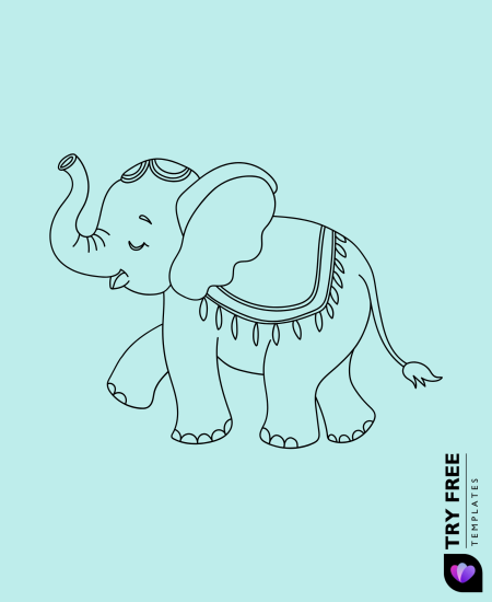 Cute Elephant with Traditional Decor