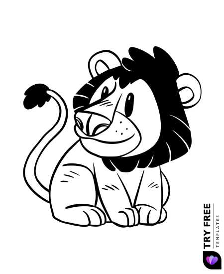 Cheeky Little Lion Drawings