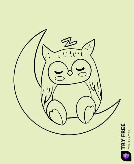 Sleepytime Sketch Owl Drawings