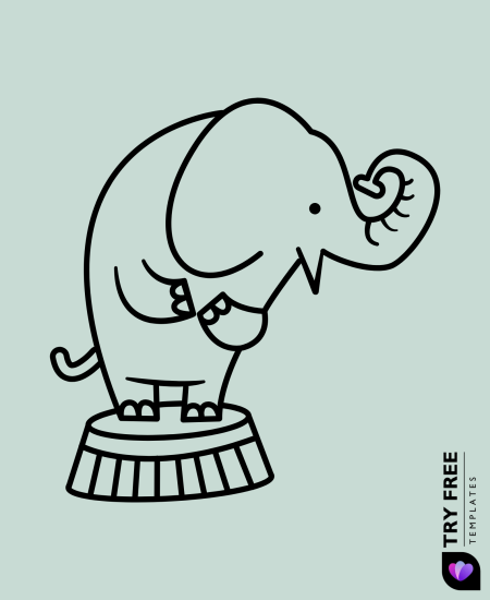 Elephant Welcomes on Pedestal