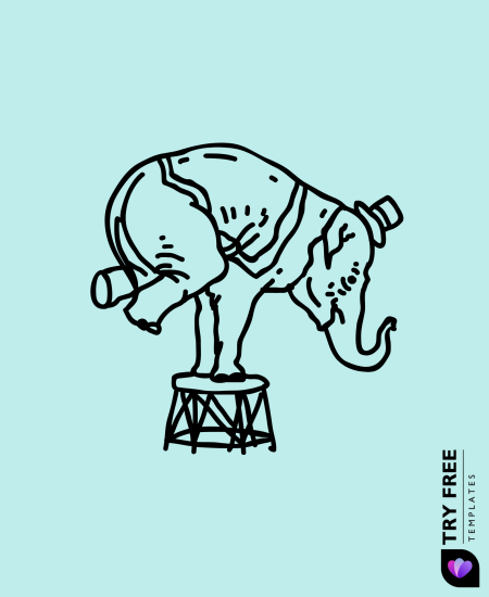 Trained Elephant Performing