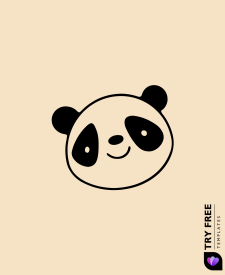 Smiling Panda Face